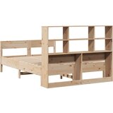 vidaXL Knjižna postelja brez vzmetnice 120x190 cm trdna borovina | Shoptok.si