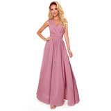 Numoco Long dress with neckline and tie Cijene