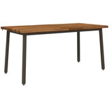  Stol za blagovanje s prirodnim rubom 160 x 80 x 75 cm Prirodna | shoptok.hr