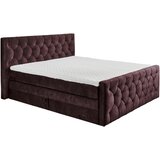 MID.YOU POSTELJA BOXSPRING 180 cm x 200 cm , tekstil, leseni material barve jajčevca | Shoptok.si