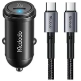 CC-7493 Auto punjač sa kablom, 30W, 1.2 m, Crni