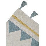Lorena Canals Preproga iz bombaža Azteca Natural Vintage Blue - 120x160 cm | Shoptok.si