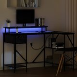  Stol s ladicama Crni hrast 120 x 79 x 86,5 cm Konstruirano drvo | shoptok.hr