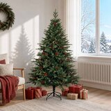  Umjetno božićno drvce s nogom 180 cm PVC i metal Zelena | shoptok.hr