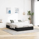vidaXL Otomanski posteljni okvir brez vzmetnice črn 140x190 cm blago Cene