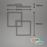 BRILO led rgbw prigušiva prislonjen plafonski luster frame 2xLED/17W/230V 2700-6500K+ do | Eponuda.com