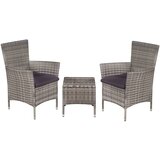 Poli 3-dijelni bistro set od poliratana sivi Cijene