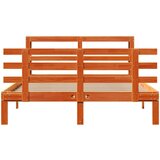  Okvir kreveta s uzglavljem voštano smeđi 120x190 cm od borovine | shoptok.hr