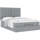 vidaXL Otomanski krevet s madracem svijetlosivi 140x190 cm od tkanine | shoptok.hr