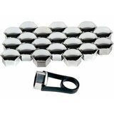 Versaco Pokrovi kolesnih matic 19 mm, srebrni u