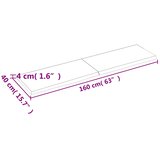  Zidna polica svjetlosmeđa 160x40x(2-4) cm obrađena hrastovina | shoptok.hr
