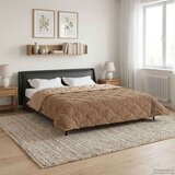  Poletna odeja Taupe 220 x 240 cm Mikrofibra in Teddy flis, (5000284629) | Shoptok.si