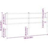  Metalno zamjensko uzglavlje crno 193 cm | shoptok.hr