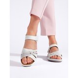 Shelvt Lightweight white women's platform sandals | shoptok.hr