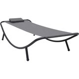  Vrtni ležaj sivi 200 x 90 cm čelični | shoptok.hr