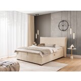 Ropez Bež boxspring krevet s prostorom za odlaganje 200x200 cm Lysa – | shoptok.hr