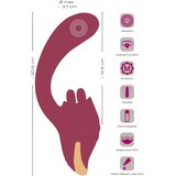 Javida jezični 2u1 vibrator (crveni) | shoptok.hr