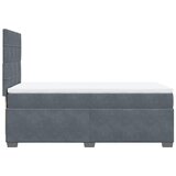 Box spring krevet s madracem tamnosivi 90x200 cm baršunasti | shoptok.hr