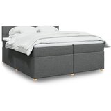 vidaXL Krevet s oprugama i madracem tamnosivi 200 x 200 cm od tkanine | shoptok.hr