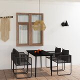  Jedilna garnitura 5-delna črna | Shoptok.si