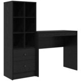 vidaXL Miza s shrambo 2 pcs Črni hrast 90 x 40 x 76 cm Konstruiran les, (5000044703) | Shoptok.si
