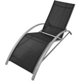 vidaXL Vrtni Ležalnik Aluminij Črne Barve Cene