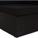 vidaXL Modularna kutna sofa od poliratana crna | shoptok.hr