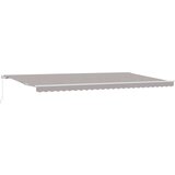  Skrovita tenda Svijetlo siva 600 × 350 cm Poliester i aluminij | shoptok.hr