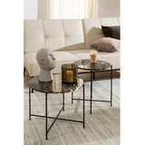 Actona Okrogla stranska mizica z marmorno mizno ploščo ø 52 cm Avila – | Shoptok.si