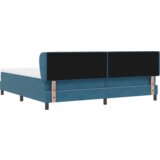 vidaXL Postelja z vzmetnico Temno modra 200x200 cm Žamet | Shoptok.si