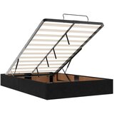 Krevet od pjene s madracem i LED-om Crna 120 x 200 cm Baršun - Crna 120 x 200 cm Prošiveno gumbima | shoptok.hr