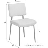 Bessagi Home stol elia, siva, rebrasti žamet | Shoptok.si