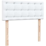 vidaXL Otomanski posteljni okvir z vzmetnico bel 120x190 cm um. usnje | Shoptok.si