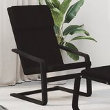 vidaXL Stol za sproščanje črno blago | Shoptok.si