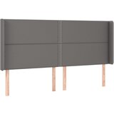 Maison Chic vzglavna omarica - nočna omarica - posteljna omarica z ušesi sivo 183x16x118/128 cm umetno usnje, (21711410) Cene