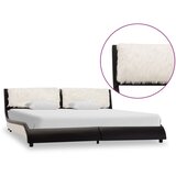 Furnova Posteljni okvir LED črno in belo umetno usnje 180x200 cm, (21939532) | Shoptok.si