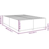 vidaXL Posteljni okvir brez vzmetnice krem 140x200 cm tkanina | Shoptok.si