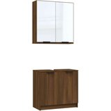  2-dijelni set kupaonskih ormarića boja hrasta sonome drveni | shoptok.hr