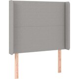  Uzglavlje s ušima svjetlosivo 93x16x118/128 cm od tkanine | shoptok.hr