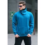 Madmext Petrol Blue Collar Detailed Men's Sweatshirt 4411 Cene