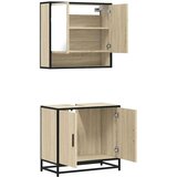vidaXL 2-dijelni set kupaonskog namještaja boja hrasta sonome drveni | shoptok.hr