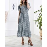 Resti Women's floral midi dress in blue- Clothing | Shoptok.si