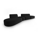 Milo Casa Črna žametna sedežna garnitura levi kot 428 cm Paolo – | Shoptok.si