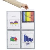 Paperflow Informacijski zaslon, okvir iz polistirola, aluminijaste barve, VxŠxG 322 x 237 x 23 mm, DIN A4, DE 4 kosi | Shoptok.si