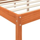  Krevetna konstrukcija s uzglavljem Vosak smeđa 200 x 200 cm | shoptok.hr