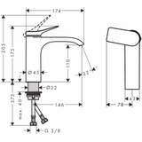 Hansgrohe 75024700 Vivenis 110 CoolStart armatura za umivalnik | Shoptok.si