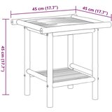vidaXL Klubska mizica 45x45x45 cm bambus | Shoptok.si