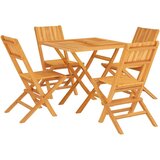  5-dijelni vrtni blagovaonski set od masivne tikovine | shoptok.hr