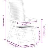  Vrtni naslonjači 4 kom 56 x 72 x 107 cm masivno bagremovo drvo | shoptok.hr