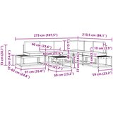  Set vanjskih sofa s jastukom 7 Komad Bijela | shoptok.hr